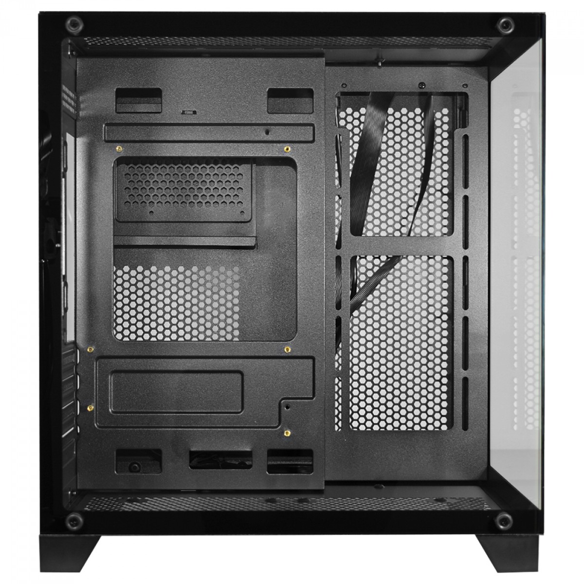 Gabinete Gamer K-MEX Aquário Micro, Mini Tower, Vidro Temperado, M-ATX, Sem Fonte, Sem Fan, Preto, CG0830