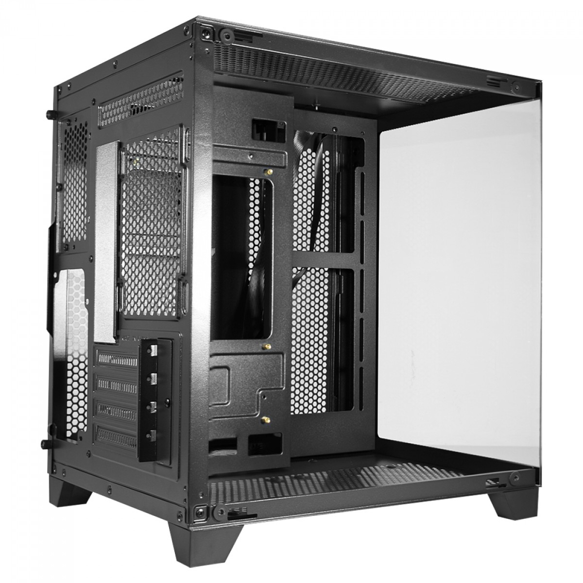 Gabinete Gamer K-MEX Aquário Micro, Mini Tower, Vidro Temperado, M-ATX, Sem Fonte, Sem Fan, Preto, CG0830