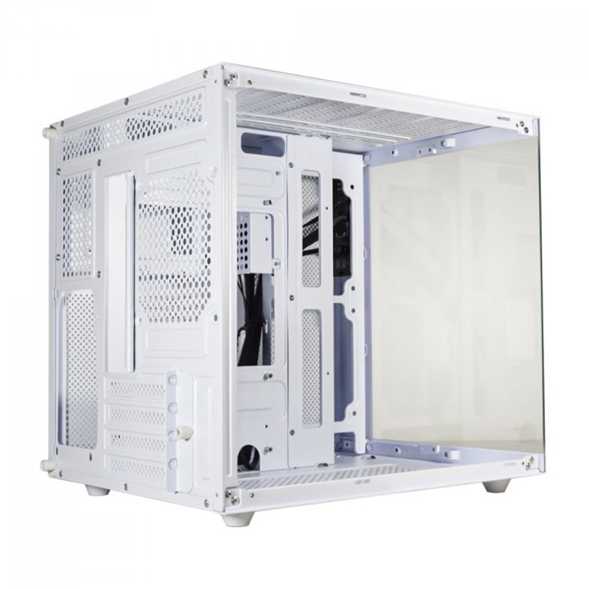 Gabinete Gamer K-MEX Aquario Micro, Mini Tower, Vidro Temperado, M-ATX, White, Sem Fonte, Sem Fan, CG-W2SB