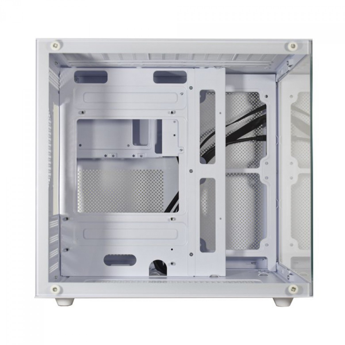 Gabinete Gamer K-MEX Aquario Micro, Mini Tower, Vidro Temperado, M-ATX, White, Sem Fonte, Sem Fan, CG-W2SB