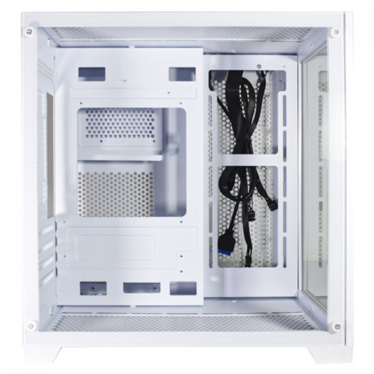 Gabinete Gamer K-MEX Aquario Micro White IV CG-W415, Mid Tower, Vidro Temperado, m-ATX, Sem Fan, Branco, CGW415RH002CB0X