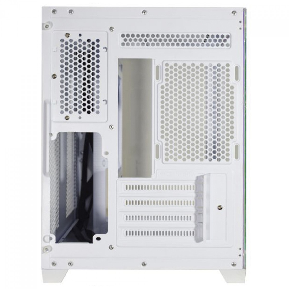 Gabinete Gamer K-MEX Aquario Micro White IV CG-W415, Mid Tower, Vidro Temperado, m-ATX, Sem Fan, Branco, CGW415RH002CB0X