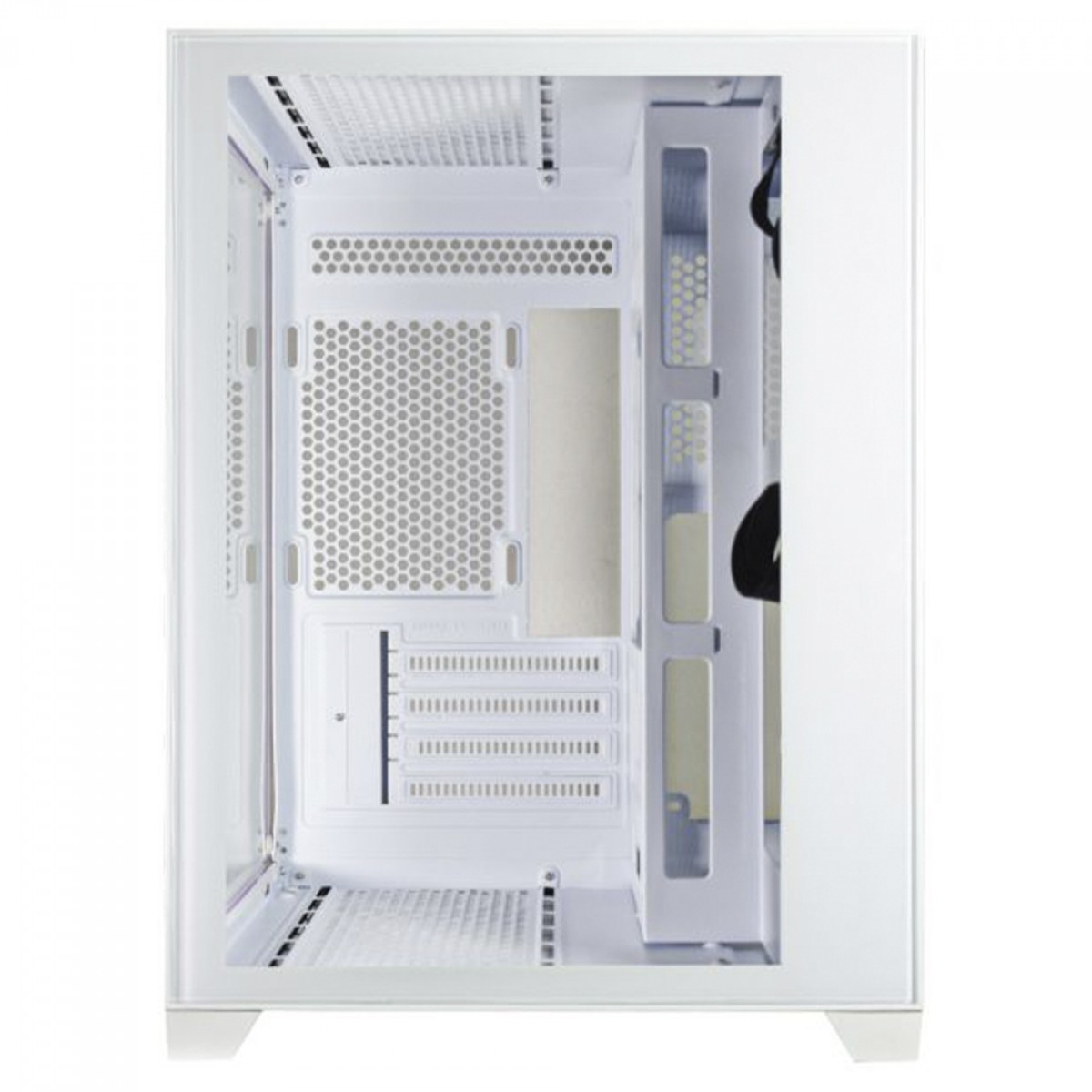 Gabinete Gamer K-MEX Aquario Micro White IV CG-W415, Mid Tower, Vidro Temperado, m-ATX, Sem Fan, Branco, CGW415RH002CB0X