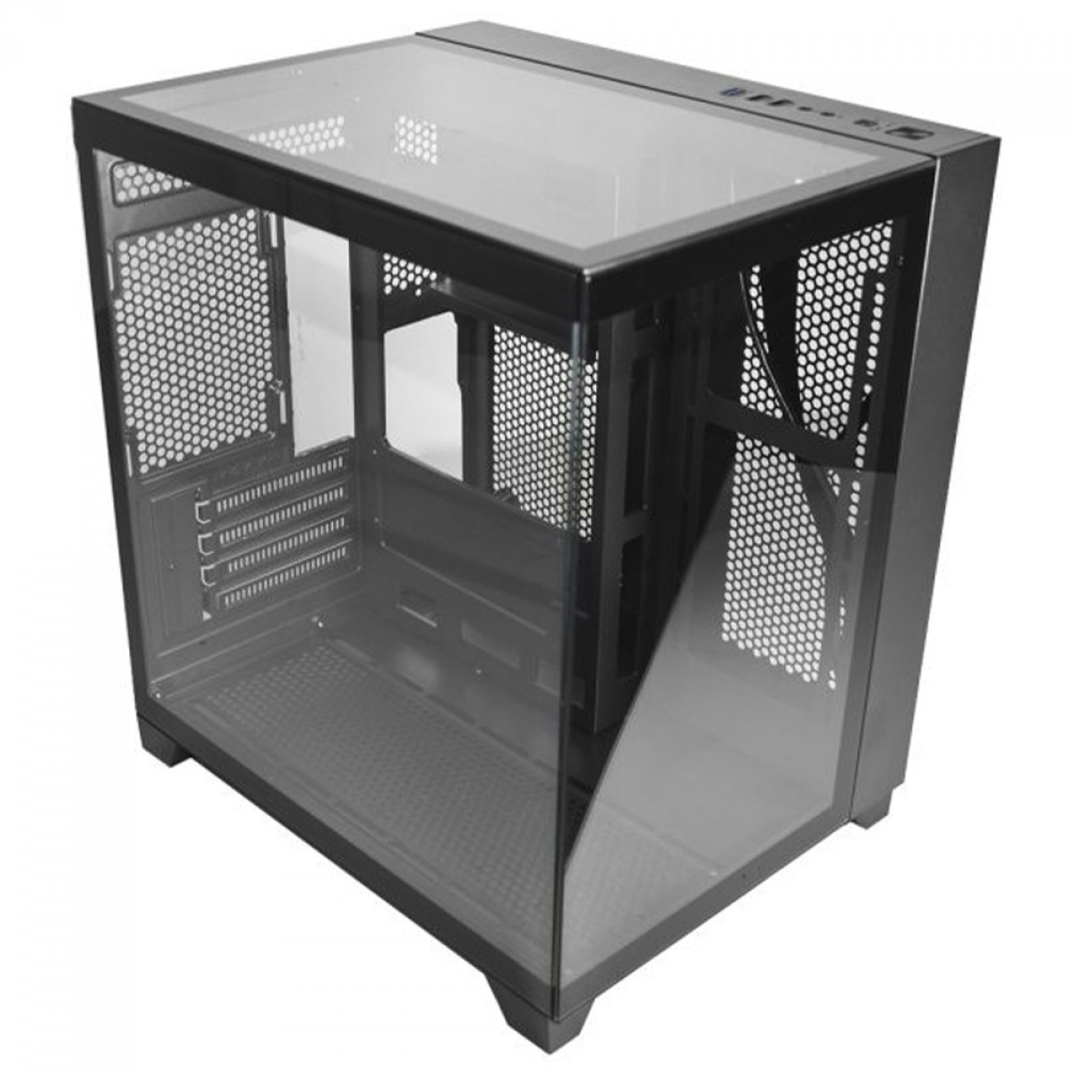 Gabinete Gamer K-MEX Aquario Visão CG-0725, Mid Tower, Vidro Temperado, m-ATX, Sem Fan, Preto, CG0725RH001CB0X - OPEN BOX