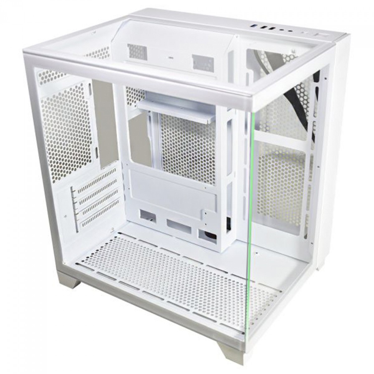 Gabinete Gamer K-MEX Aquario Visão CG-W725, Mid Tower, Vidro Temperado, m-ATX, Sem Fan, Branco, CGW725RH002CB0X