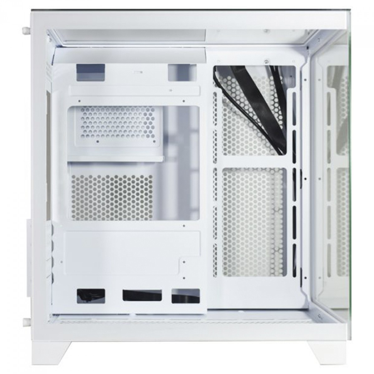 Gabinete Gamer K-MEX Aquario Visão CG-W725, Mid Tower, Vidro Temperado, m-ATX, Sem Fan, Branco, CGW725RH002CB0X