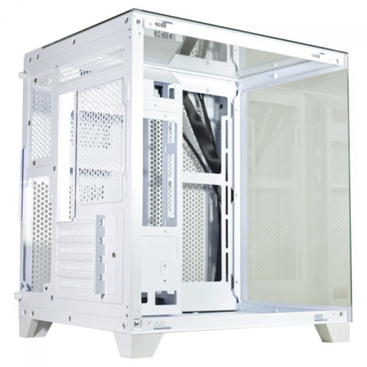 Gabinete Gamer K-MEX Aquario Visão CG-W725, Mid Tower, Vidro Temperado, m-ATX, Sem Fan, Branco, CGW725RH002CB0X