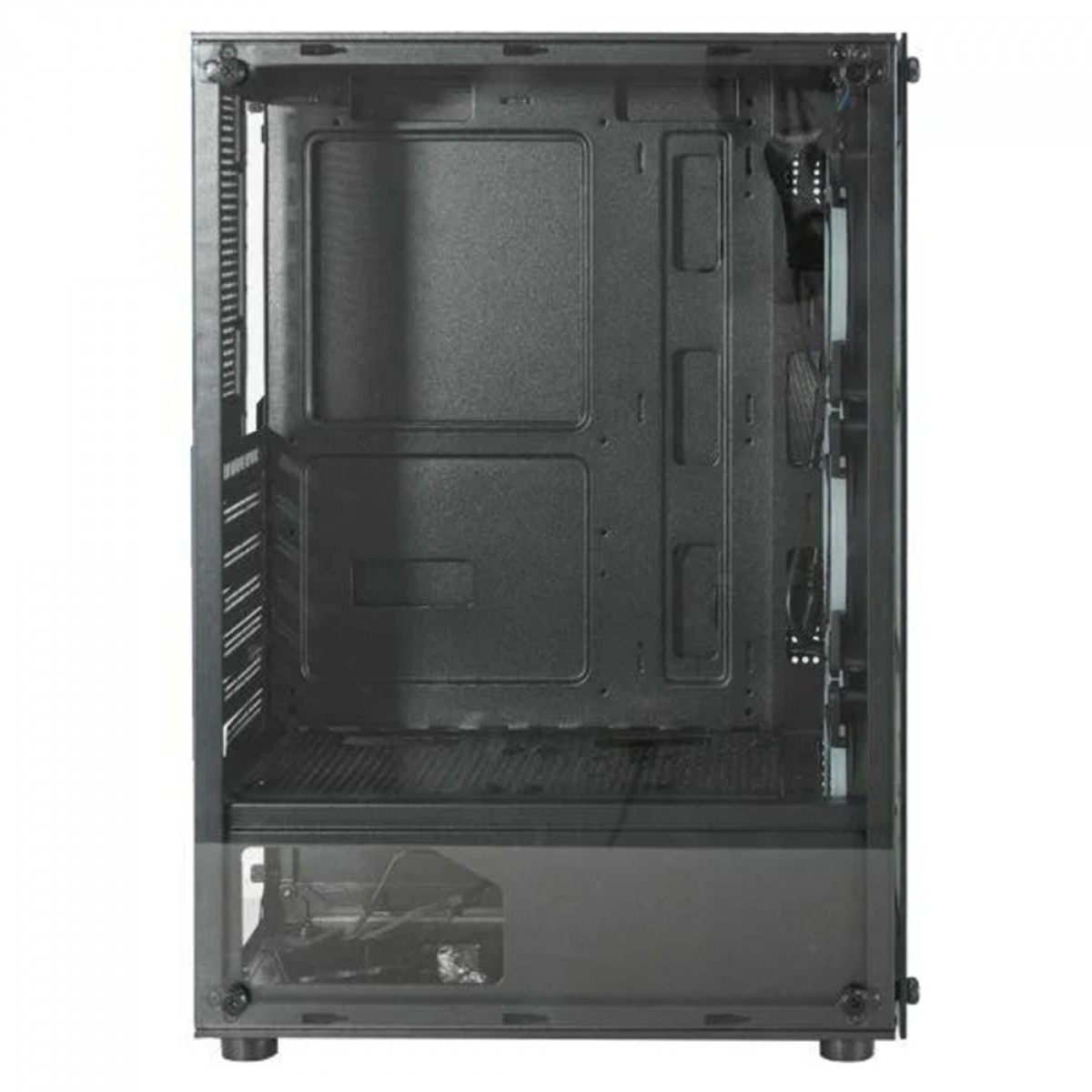 Gabinete Gamer K-MEX CG-30C5, RGB, Mid Tower, Lateral em Vidro, ATX, Com 3 Fans, Sem Fonte, Preto, CG30C5RH0010B0X