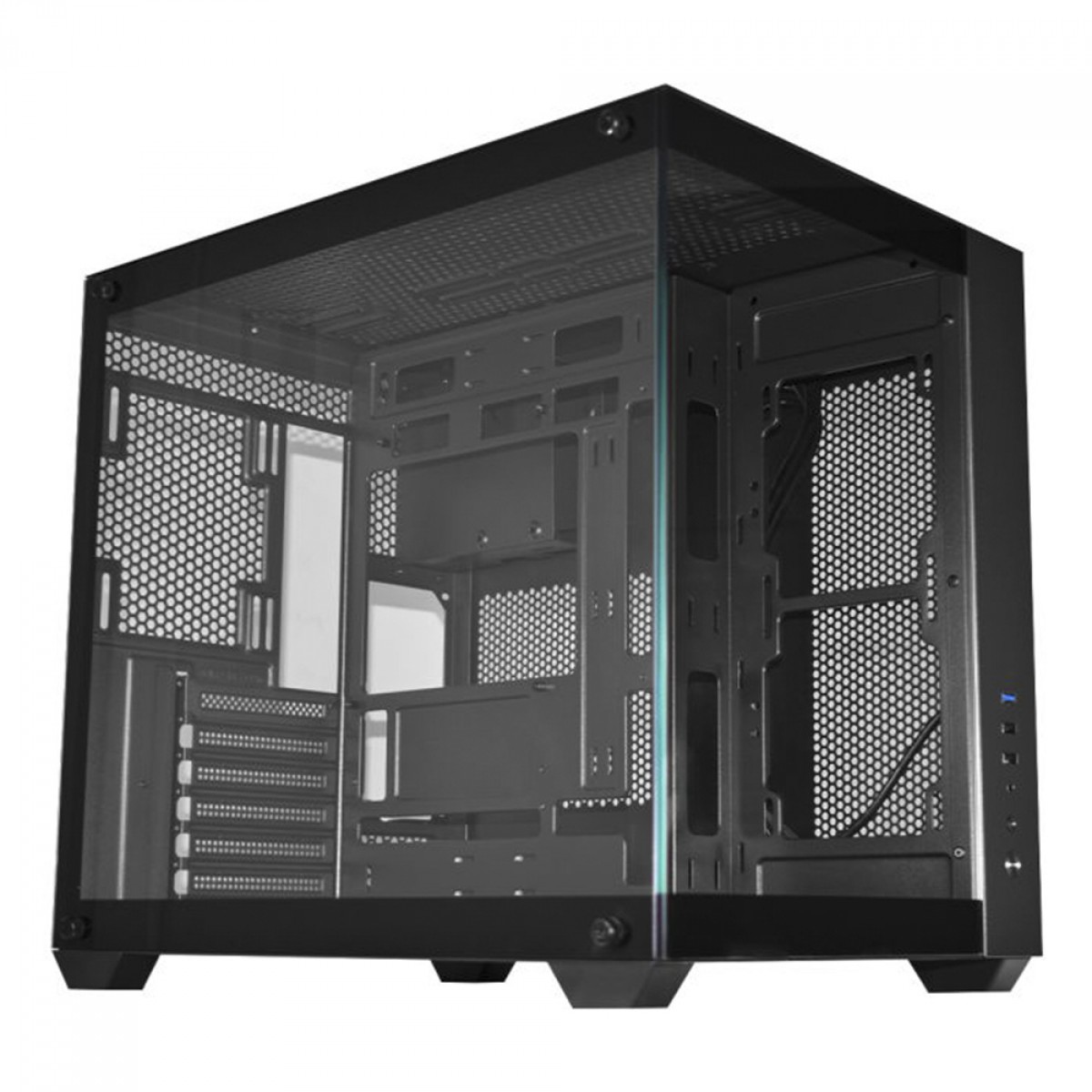 Gabinete Gamer K-MEX Hammerhead Shark, Mid Tower, Vidro Temperado, ATX, Black, Sem Fonte, Sem Fan, CGSYH6RH001CB0X