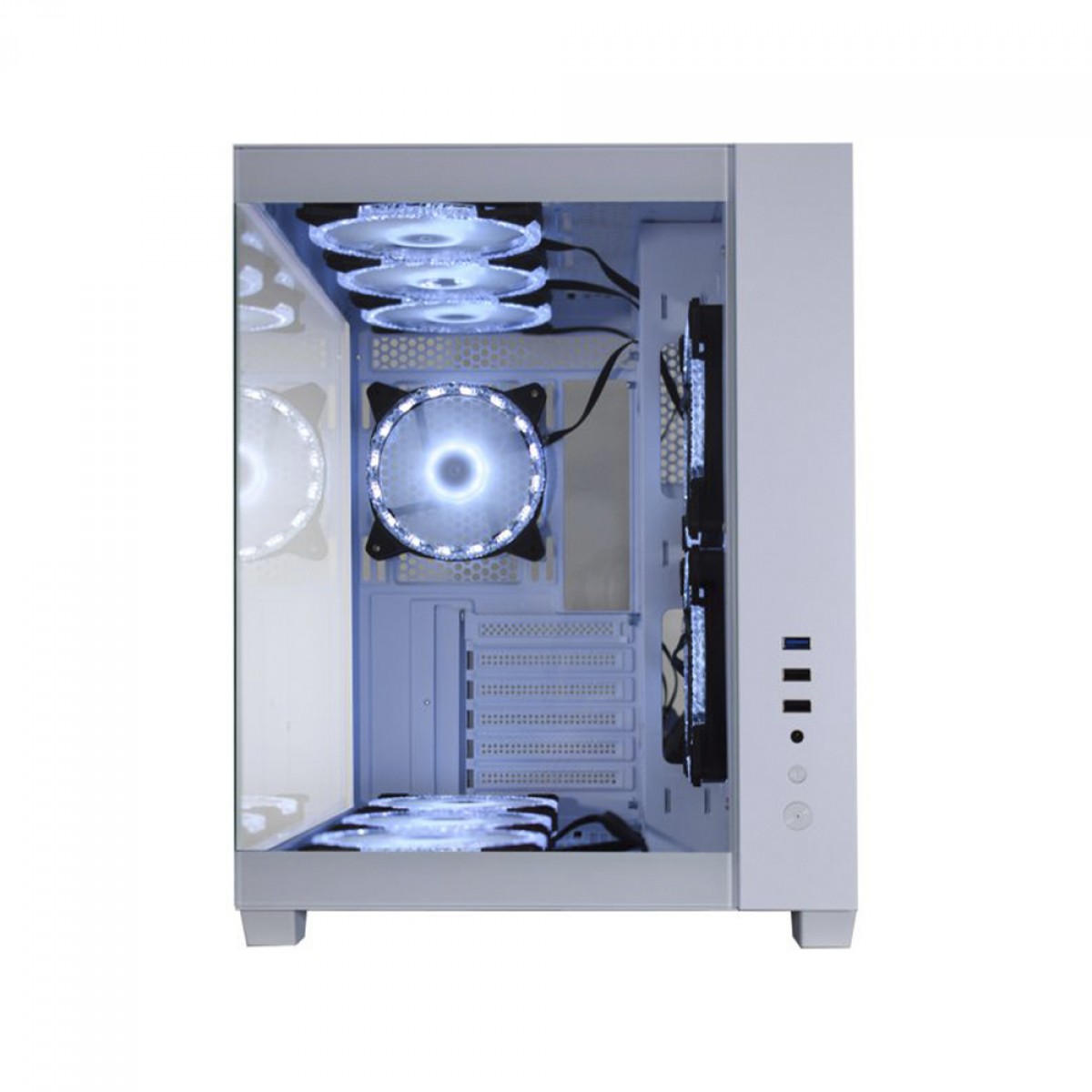 Gabinete Gamer K-MEX Hammerhead Shark, Mid Tower, Vidro Temperado, ATX, White, Sem Fonte, Sem Fan, CGWYH6RH002CB0X