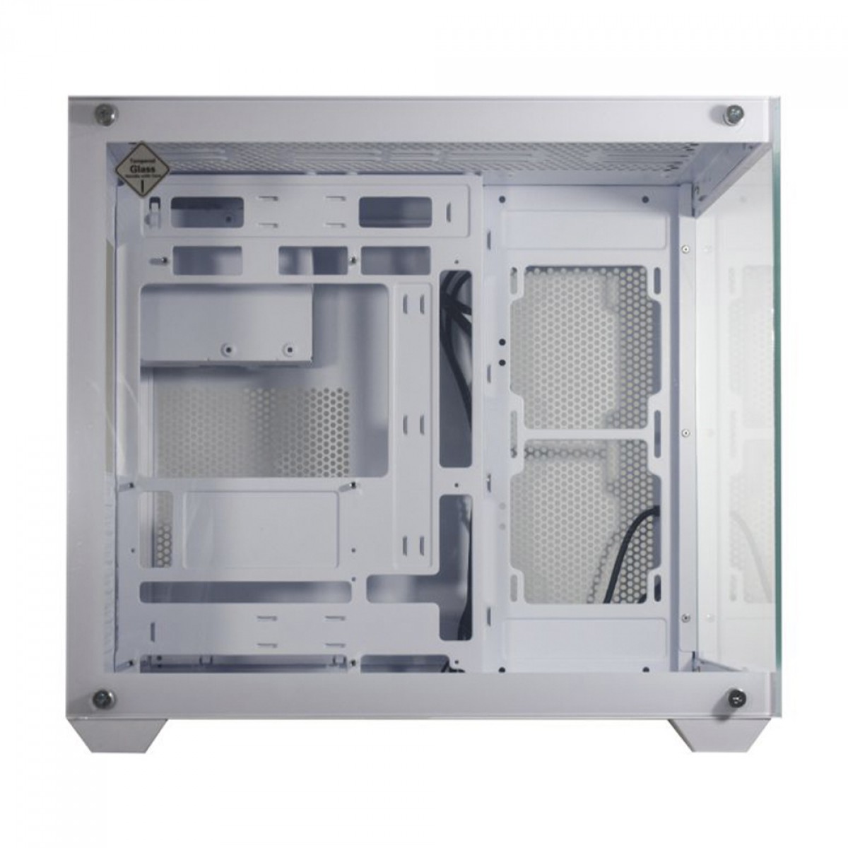 Gabinete Gamer K-MEX Hammerhead Shark, Mid Tower, Vidro Temperado, ATX, White, Sem Fonte, Sem Fan, CGWYH6RH002CB0X