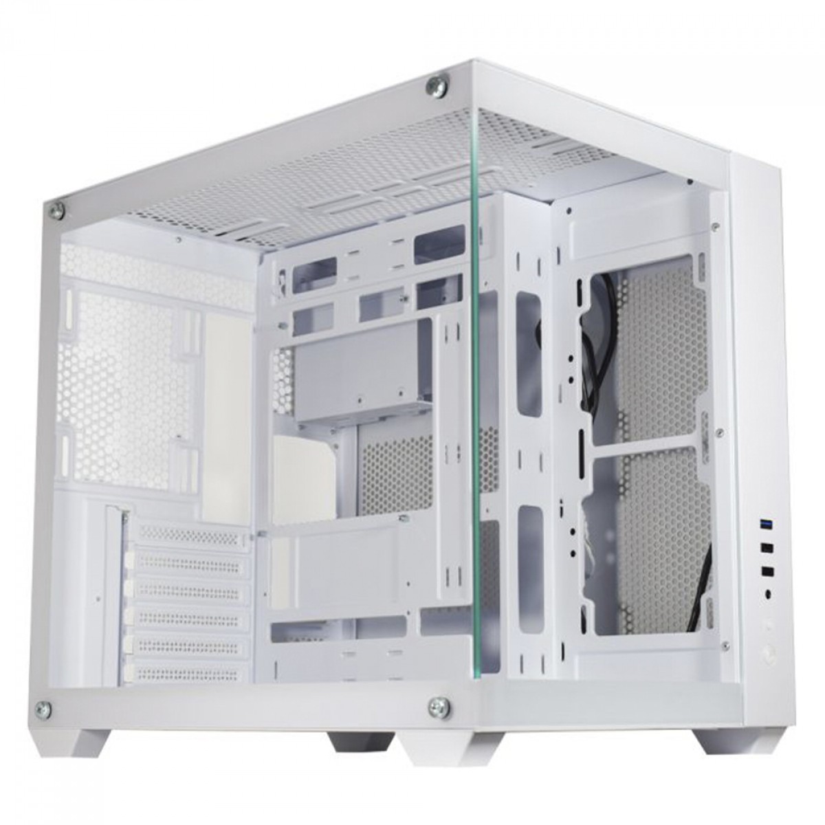 Gabinete Gamer K-MEX Hammerhead Shark, Mid Tower, Vidro Temperado, ATX, White, Sem Fonte, Sem Fan, CGWYH6RH002CB0X