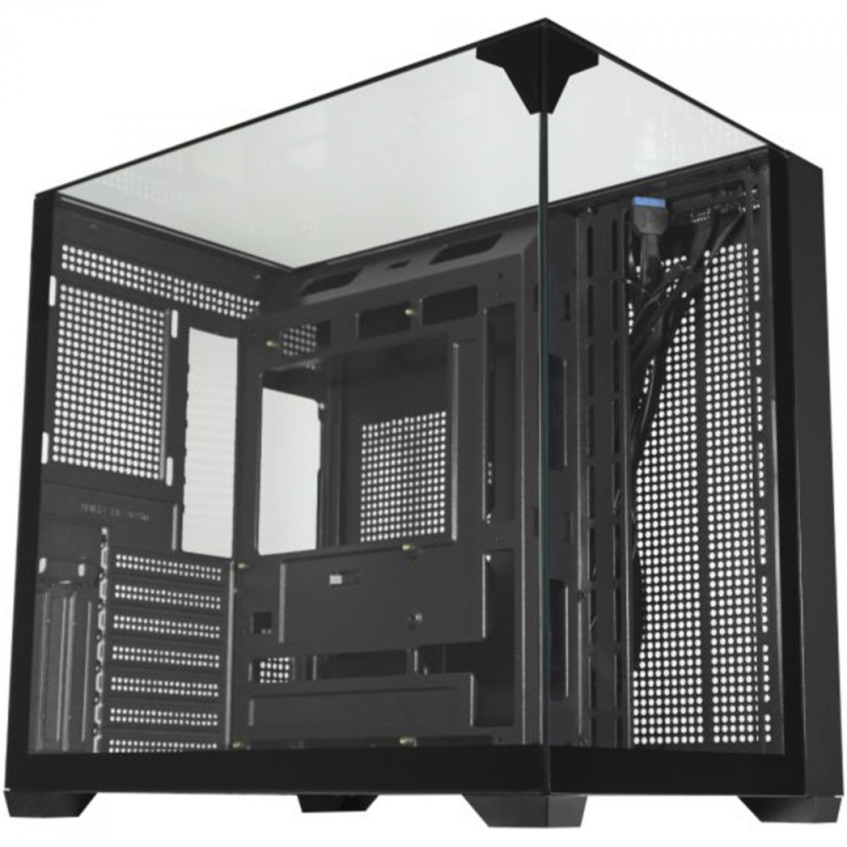 Gabinete Gamer K-MEX Mega Shark, Aquario, Mid Tower, Vidro Temperado, ATX, Sem Fonte, Sem Fan, Preto, CG01FDRH001CB0X