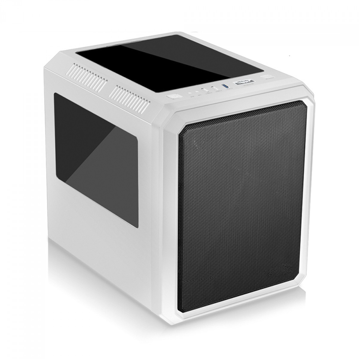Gabinete Gamer K-MEX Microcaft IV, Branco, Mini Tower, Acrílico, M-ATX/Mini-ITX, Sem Fonte, Com 1 Fan, CG04RCRH004CB0X