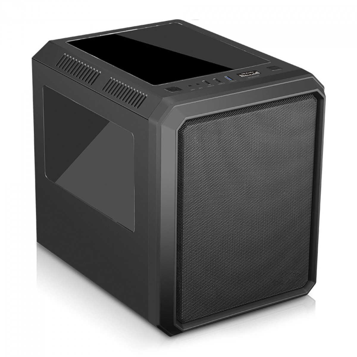 Gabinete Gamer K-MEX Microcaft, Preto, Mini Tower, Acrílico, M-ATX/Mini-ITX, Sem Fonte, Com 1 Fan, CG03RCRH003CB0X