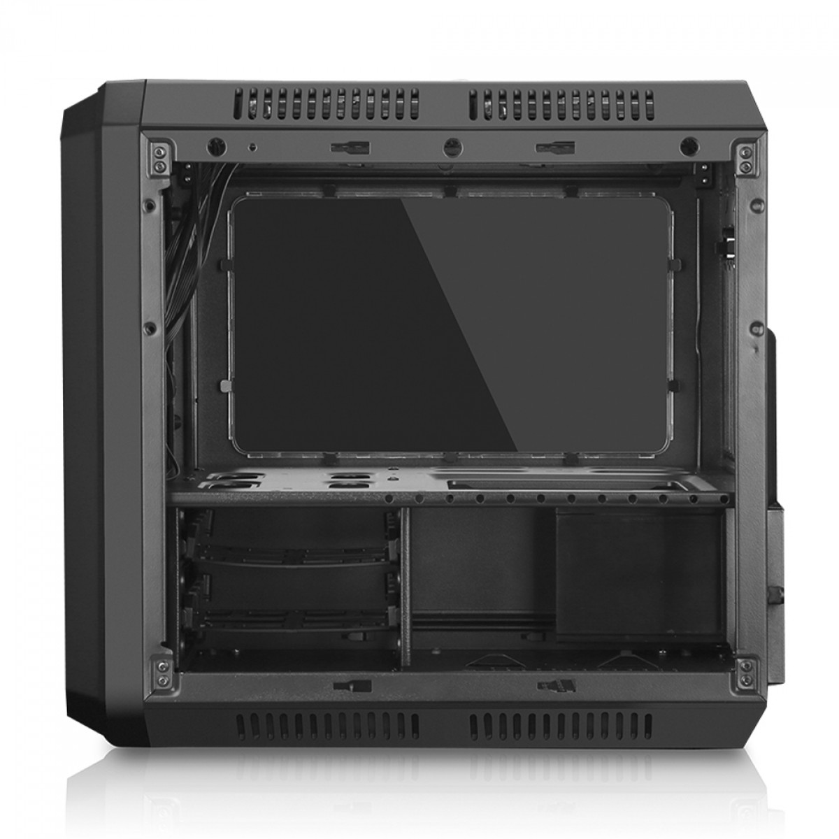 Gabinete Gamer K-MEX Microcaft, Preto, Mini Tower, Acrílico, M-ATX/Mini-ITX, Sem Fonte, Com 1 Fan, CG03RCRH003CB0X
