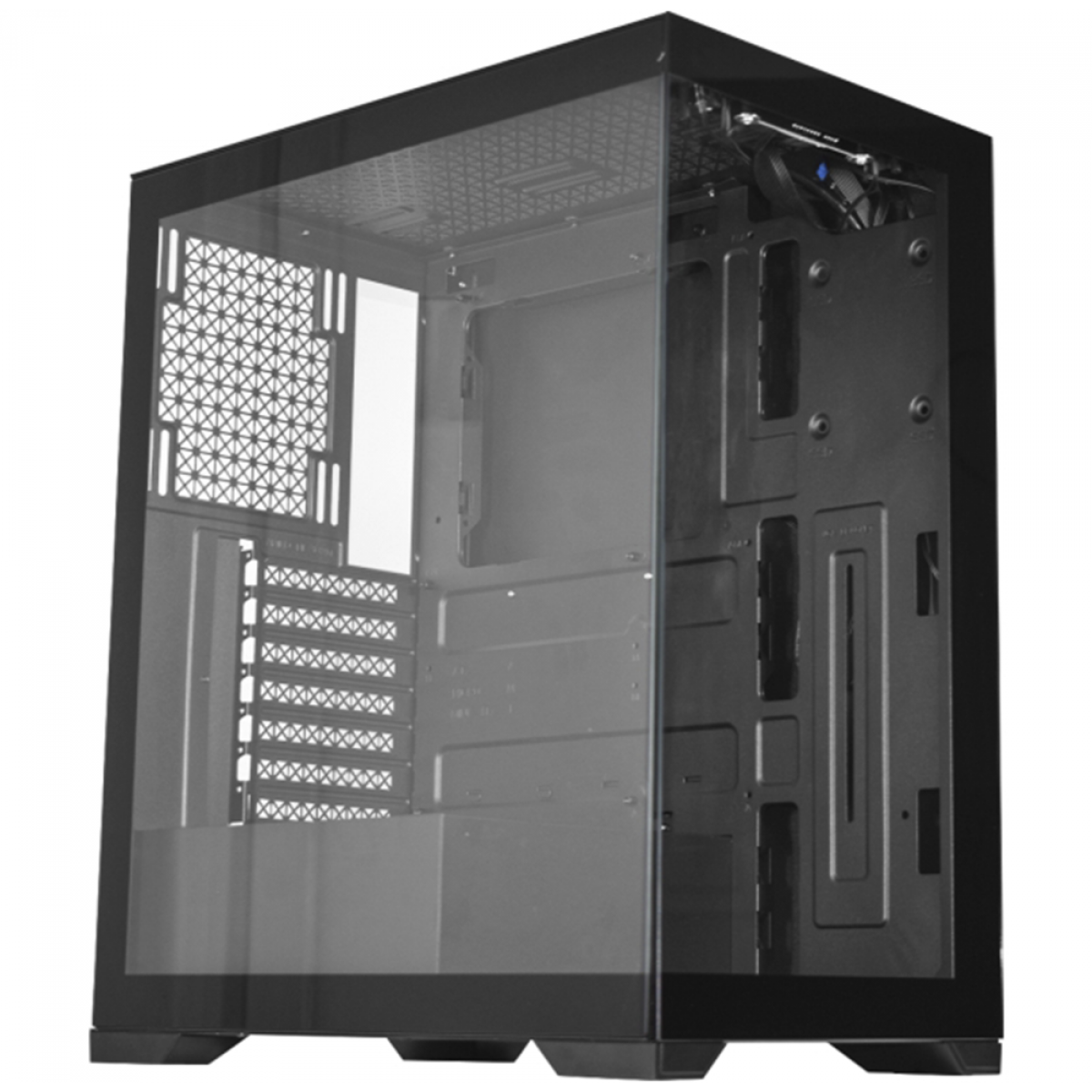 Gabinete Gamer K-MEX Poseidon CG-11G4, Mid Tower, Vidro Temperado, ATX, Black, Sem Fonte, Sem Fan, CG11G4RH0010B0X - Open Box