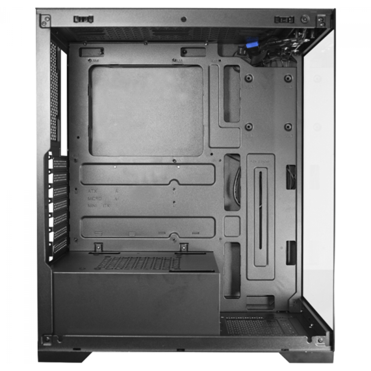 Gabinete Gamer K-MEX Poseidon CG-11G4, Mid Tower, Vidro Temperado, ATX, Black, Sem Fonte, Sem Fan, CG11G4RH0010B0X - Open Box