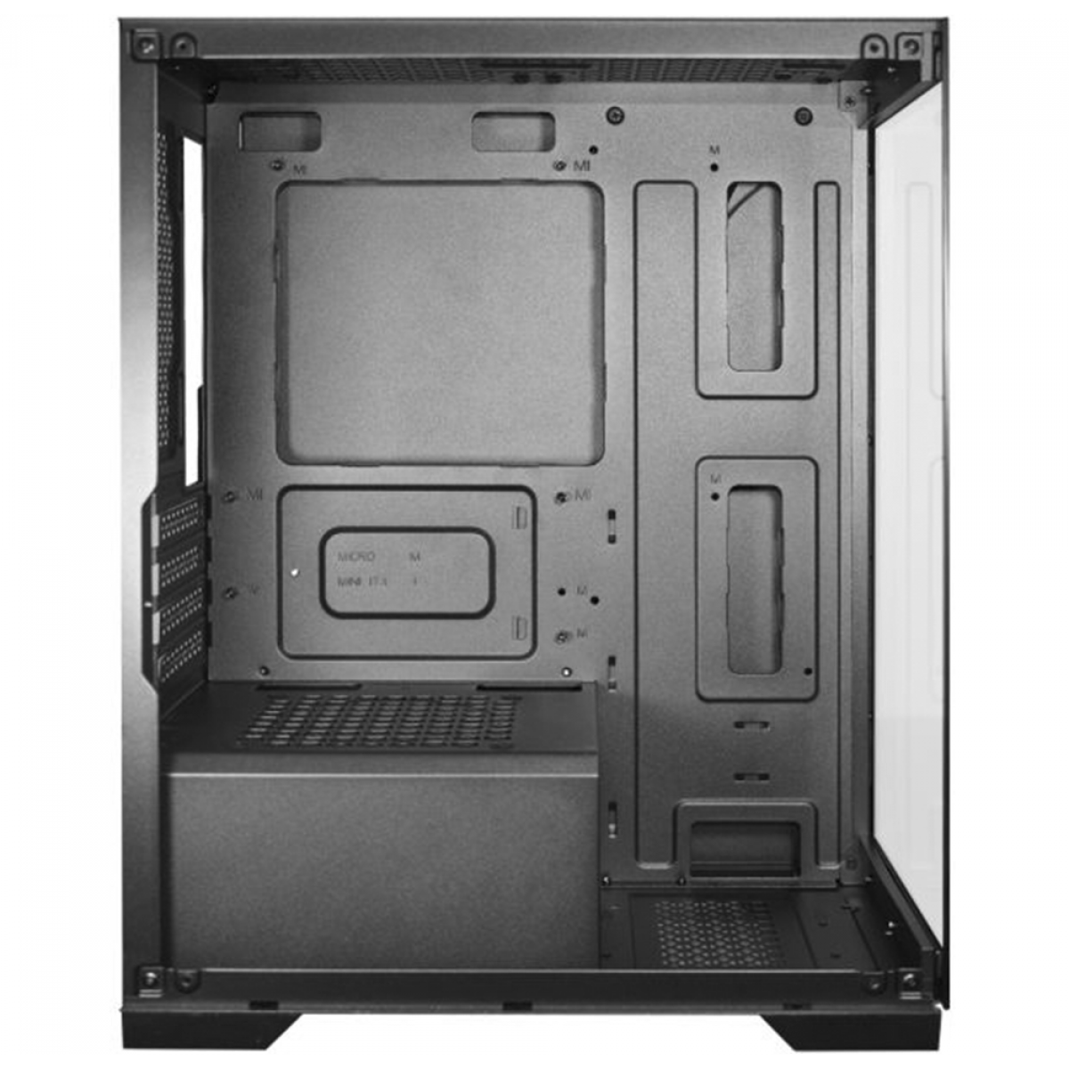 Gabinete Gamer K-MEX Poseidon CG-12H5, Mid Tower, Vidro Temperado, Micro-ATX, Black, Sem Fonte, Sem Fan, CG12H5RH0010B0X