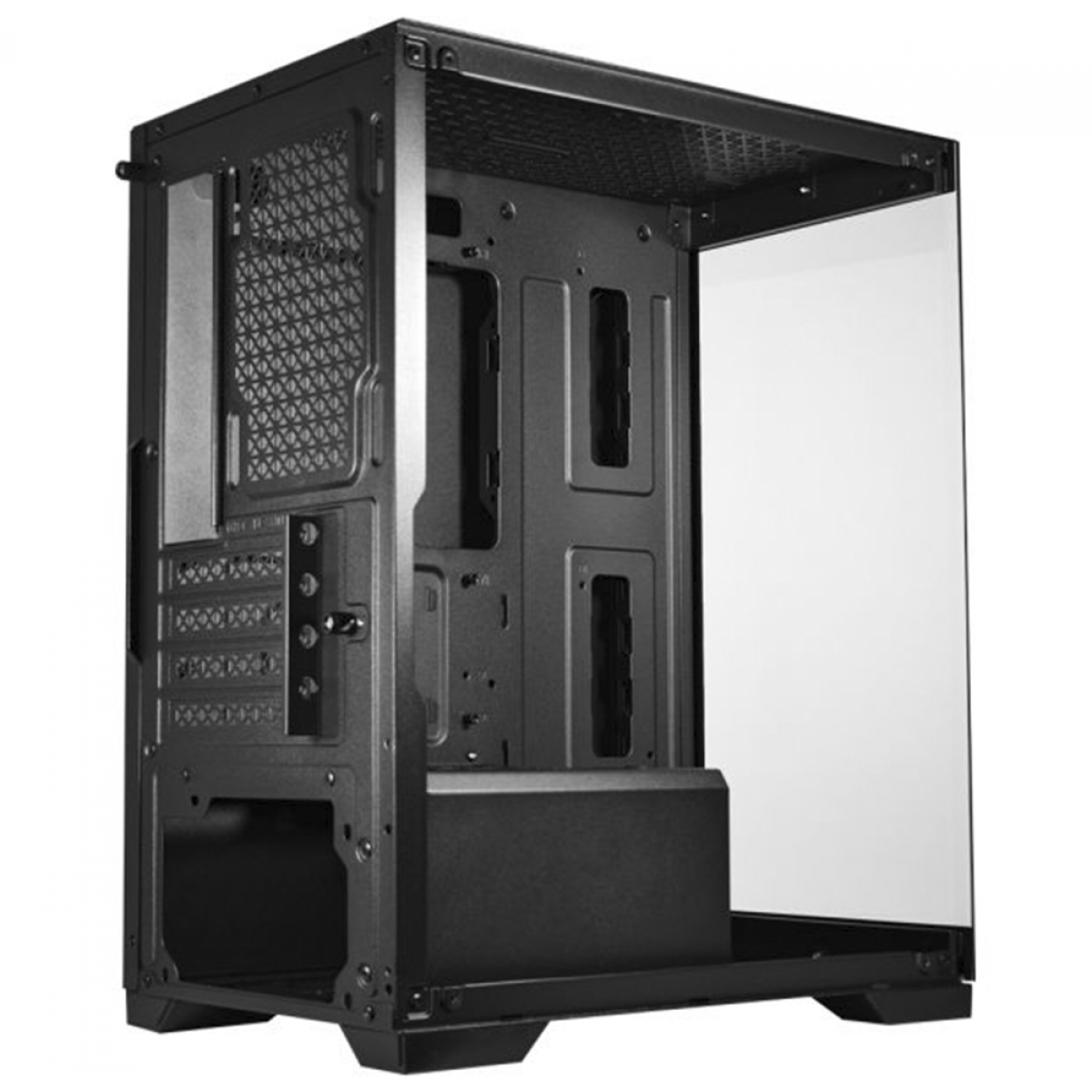Gabinete Gamer K-MEX Poseidon CG-12H5, Mid Tower, Vidro Temperado, Micro-ATX, Black, Sem Fonte, Sem Fan, CG12H5RH0010B0X