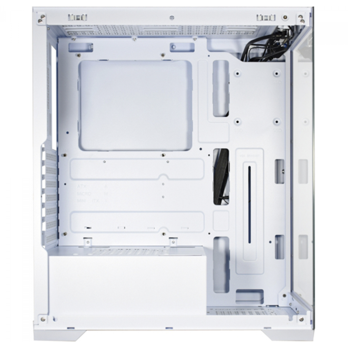 Gabinete Gamer K-MEX Poseidon CG-W1G4, Mid Tower, Vidro Temperado, ATX, White, Sem Fonte, Sem Fan, CGW1G4RH0010B0X
