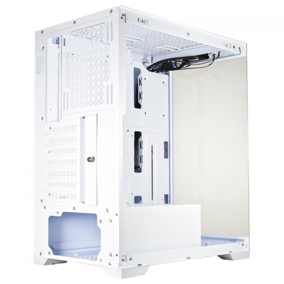Gabinete Gamer K-MEX Poseidon CG-W1G4, Mid Tower, Vidro Temperado, ATX, White, Sem Fonte, Sem Fan, CGW1G4RH0010B0X
