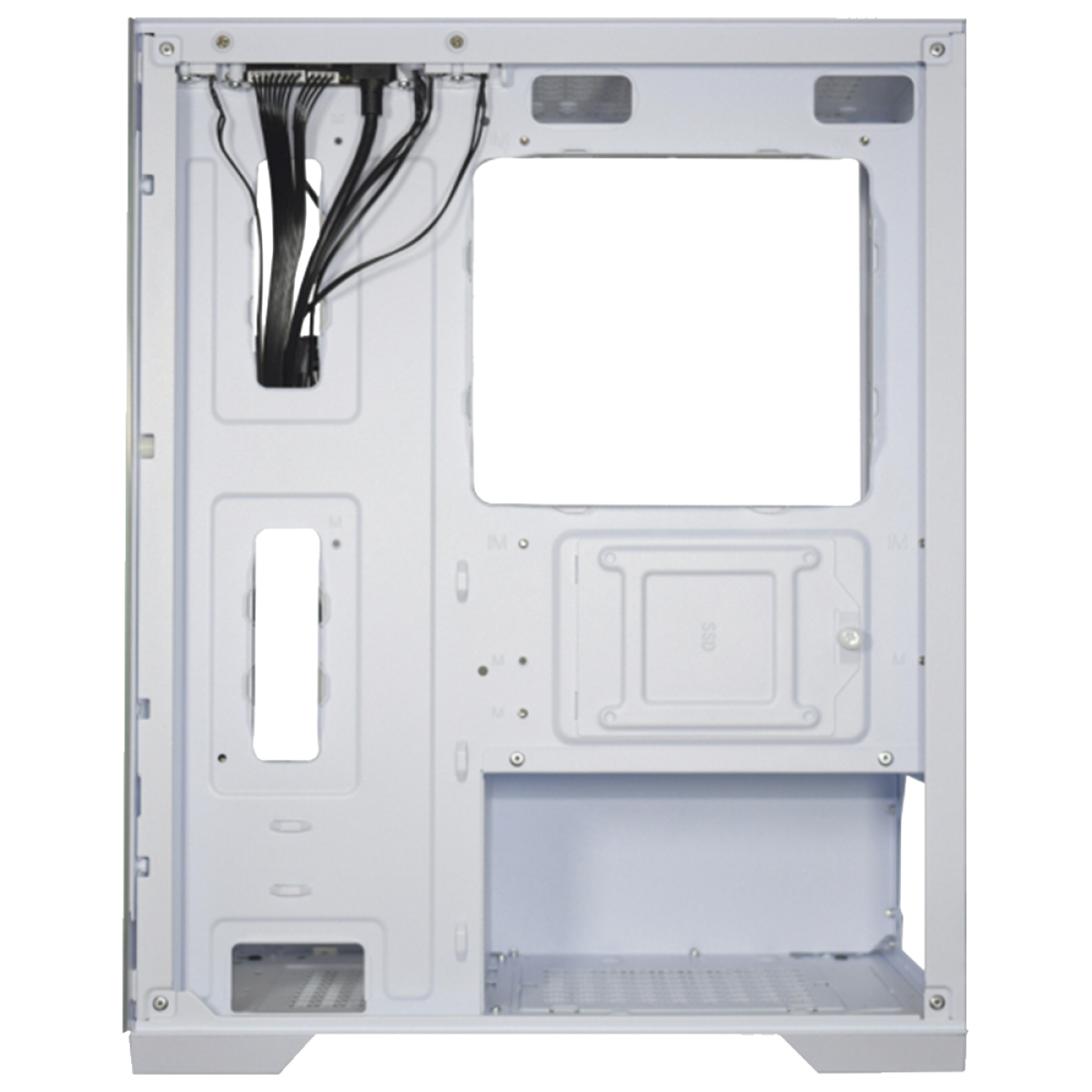 Gabinete Gamer K-MEX Poseidon CG-W1H5, Mid Tower, Vidro Temperado, Micro-ATX, White, Sem Fonte, Sem Fan, CGW1H5RH0010B0X