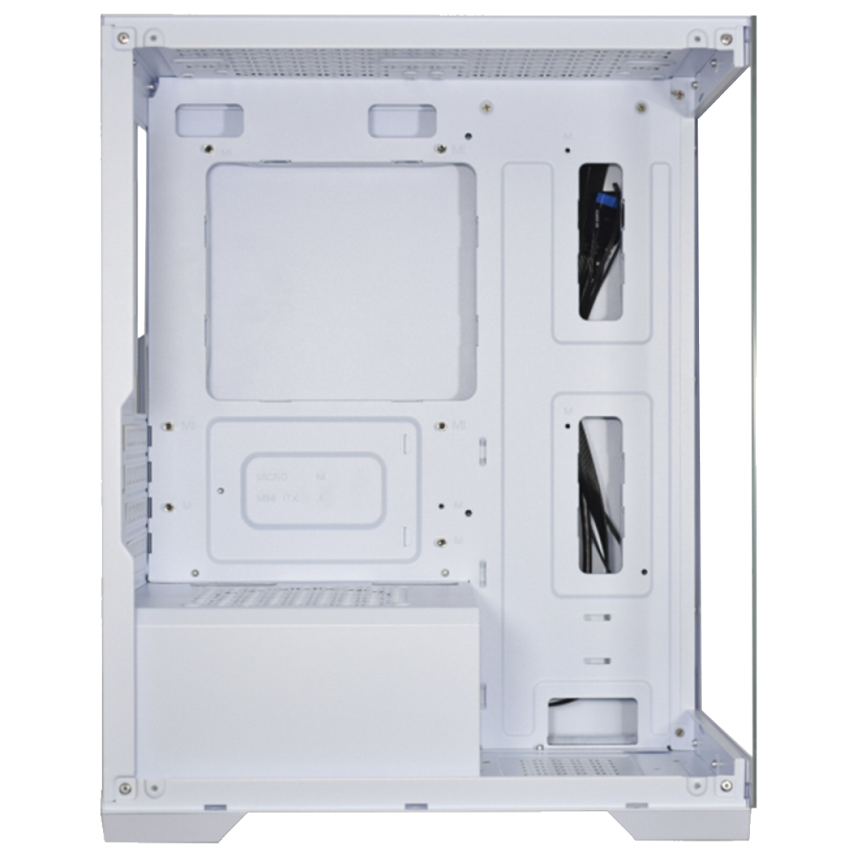 Gabinete Gamer K-MEX Poseidon CG-W1H5, Mid Tower, Vidro Temperado, Micro-ATX, White, Sem Fonte, Sem Fan, CGW1H5RH0010B0X