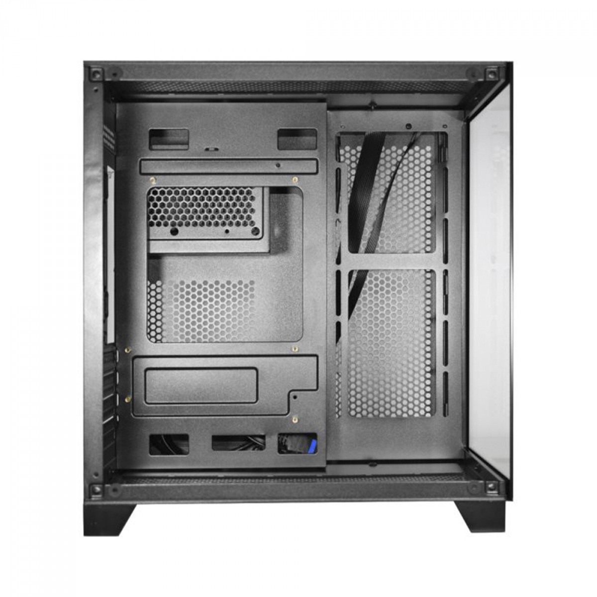 Gabinete Gamer K-MEX Space Aqua II, Black, Mini Tower, Vidro Temperado, M-ATX, Sem Fonte, Sem Fan, CGQN24RH001CB0X
