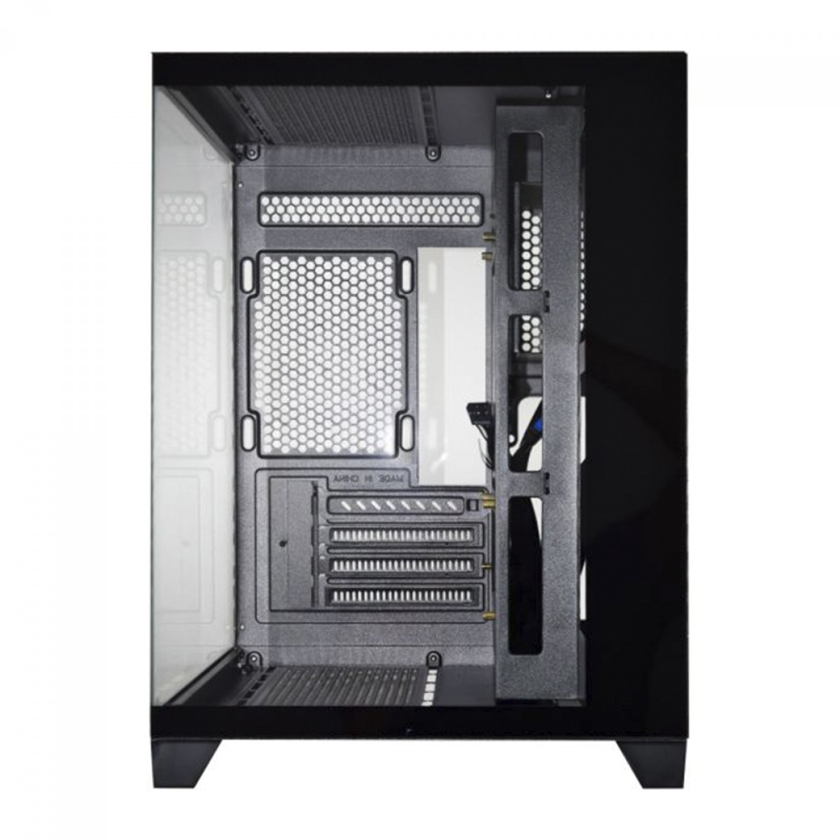 Gabinete Gamer K-MEX Space Aqua II, Black, Mini Tower, Vidro Temperado, M-ATX, Sem Fonte, Sem Fan, CGQN24RH001CB0X