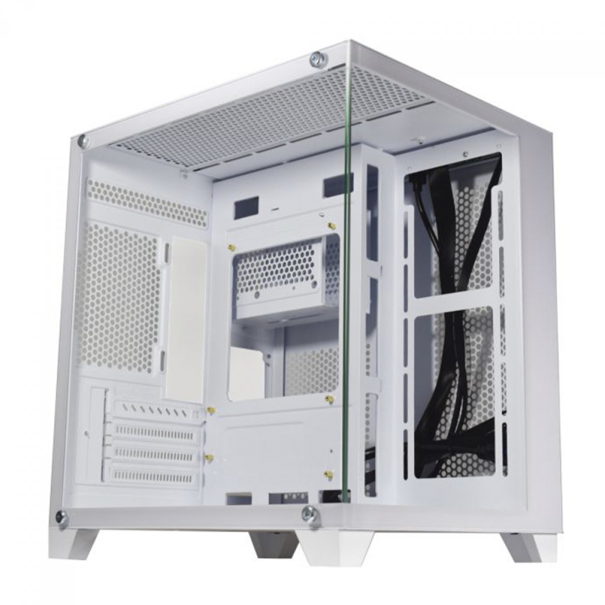 Gabinete Gamer K-MEX Space Aqua II, White, Mini Tower, Vidro Temperado, M-ATX, Sem Fonte, Sem Fan, CGWN24RH002CB0X