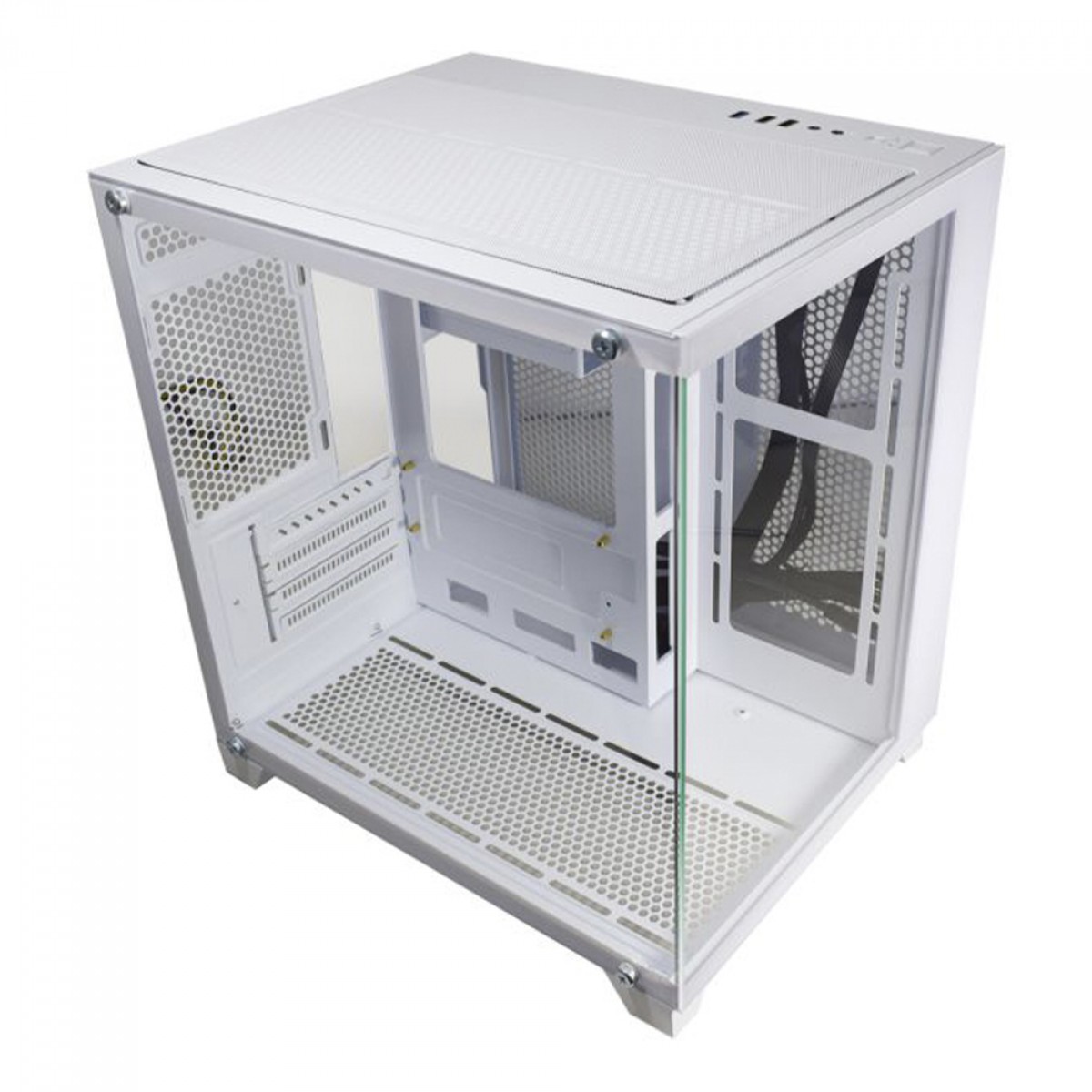 Gabinete Gamer K-MEX Space Aqua II, White, Mini Tower, Vidro Temperado, M-ATX, Sem Fonte, Sem Fan, CGWN24RH002CB0X