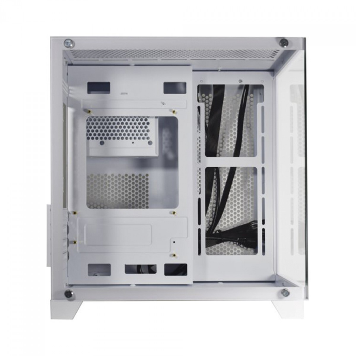 Gabinete Gamer K-MEX Space Aqua II, White, Mini Tower, Vidro Temperado, M-ATX, Sem Fonte, Sem Fan, CGWN24RH002CB0X
