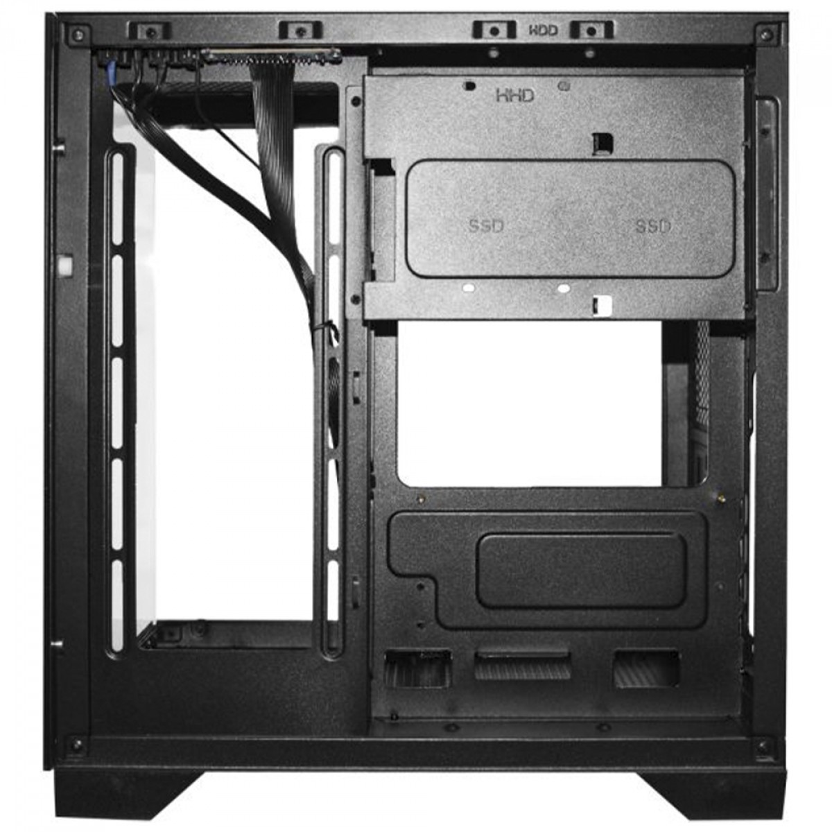 Gabinete Gamer K-MEX Space Aqua III, Black, Mini Tower, Vidro Temperado, M-ATX, Sem Fonte, Sem Fan, CG0524RH001CB0X