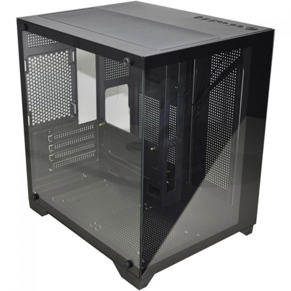 Gabinete Gamer K-MEX Space Aqua III, Black, Mini Tower, Vidro Temperado, M-ATX, Sem Fonte, Sem Fan, CG0524RH001CB0X