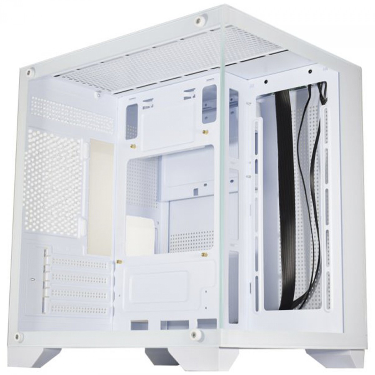 Gabinete Gamer K-MEX Space Aqua III, White, Mini Tower, Vidro Temperado, M-ATX, Sem Fonte, Sem Fan, CGW524RH002CB0X