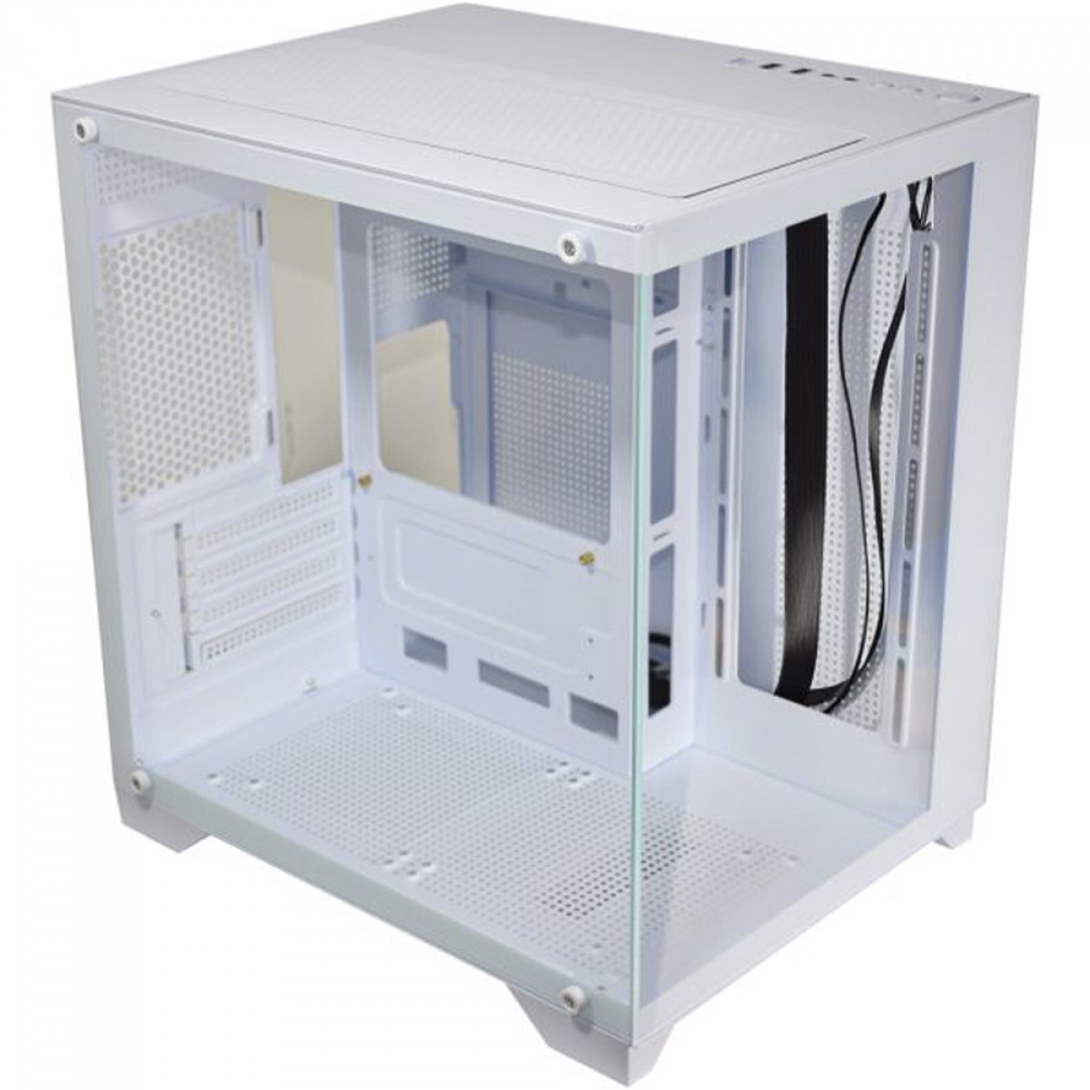 Gabinete Gamer K-MEX Space Aqua III, White, Mini Tower, Vidro Temperado, M-ATX, Sem Fonte, Sem Fan, CGW524RH002CB0X