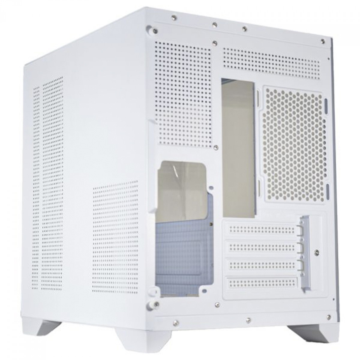 Gabinete Gamer K-MEX Space Aqua III, White, Mini Tower, Vidro Temperado, M-ATX, Sem Fonte, Sem Fan, CGW524RH002CB0X