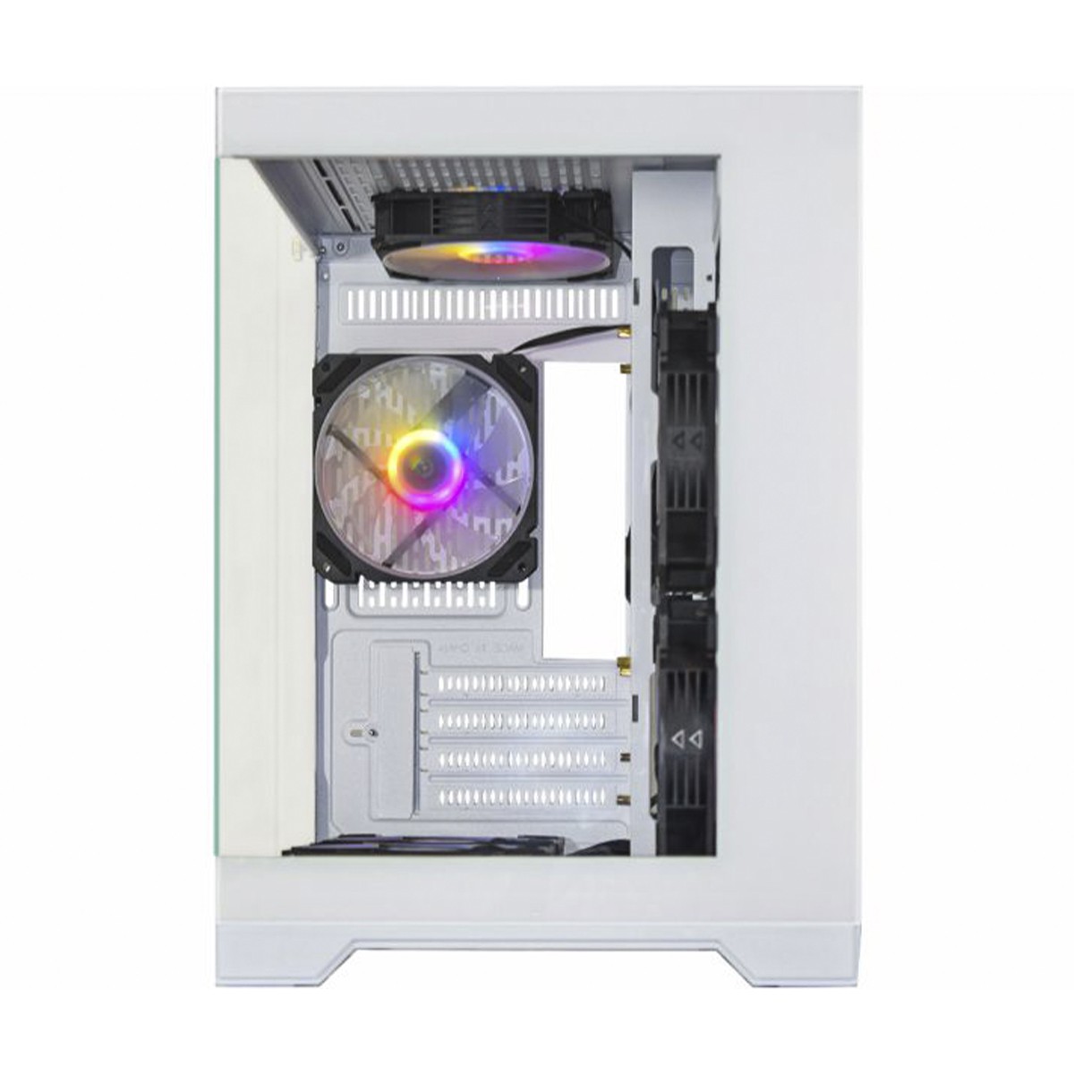 Gabinete Gamer K-MEX Space Aqua White, Mini Tower, Vidro Temperado
