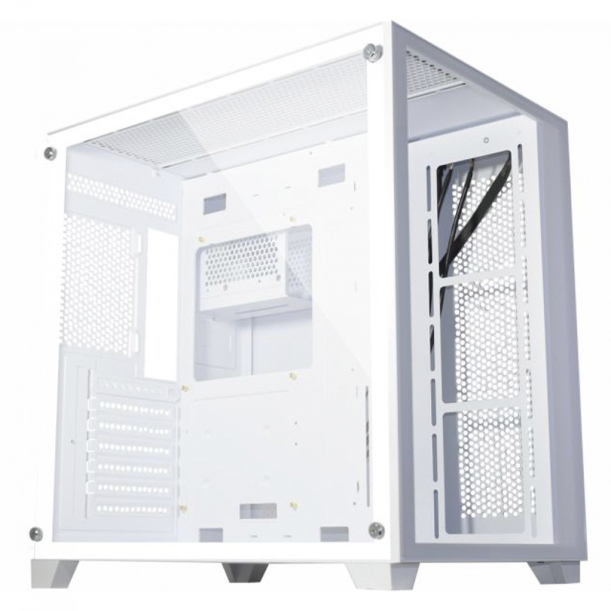 Gabinete Gamer K-MEX Space ATX, Mid Tower, Vidro Temperado, ATX, White, Sem Fonte, Sem Fan, CGW2R4RH002CB0X