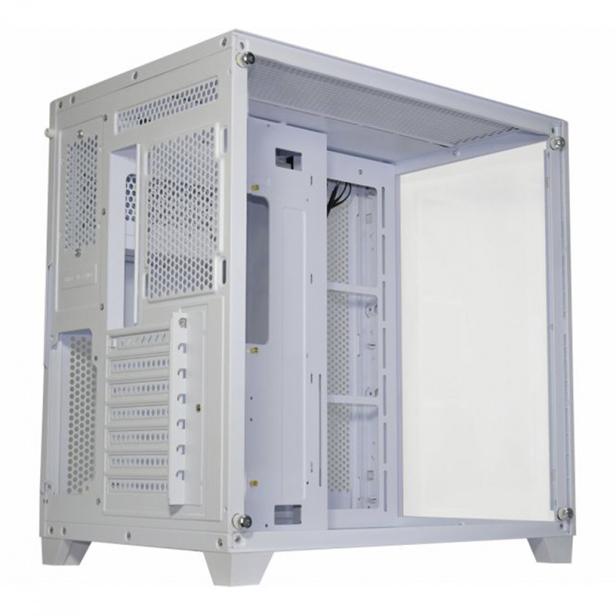 Gabinete Gamer K-MEX Space ATX, Mid Tower, Vidro Temperado, ATX, White, Sem Fonte, Sem Fan, CGW2R4RH002CB0X