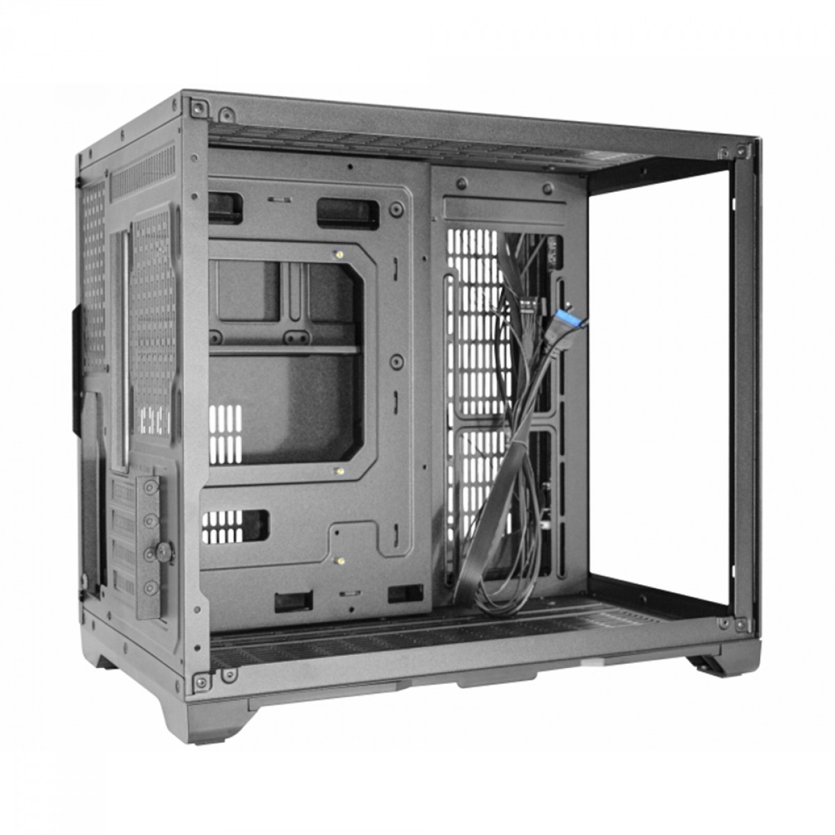 Gabinete Gamer K-MEX Space X, ARGB, Mini Tower, Vidro Temperado, M-ATX, Sem Fonte, Sem Fan, CG-412A