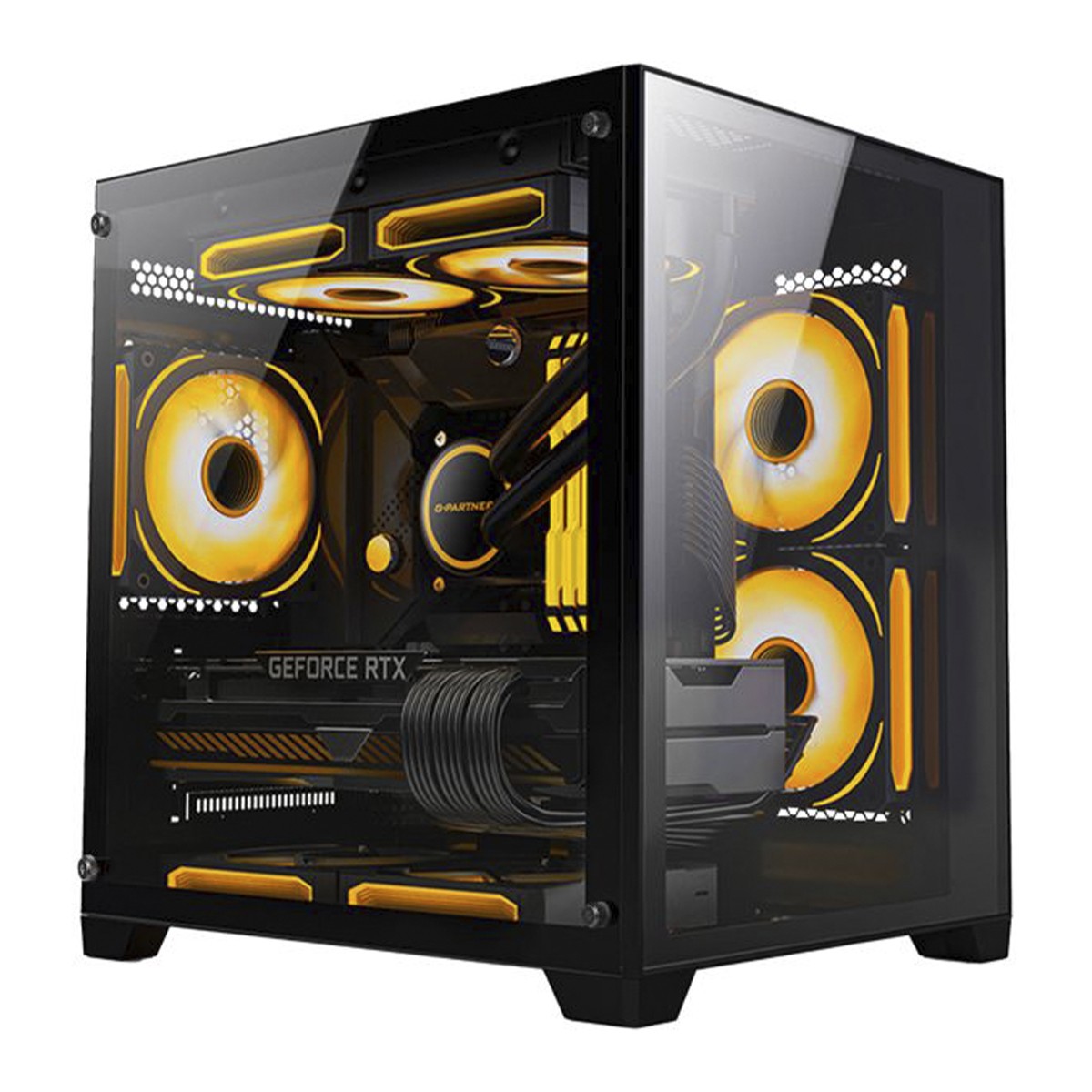 Gabinete Gamer K-MEX Space Y, Mini Tower, Vidro Temperado, M-ATX, Black, Sem Fonte, Sem Fan, CG-413A 