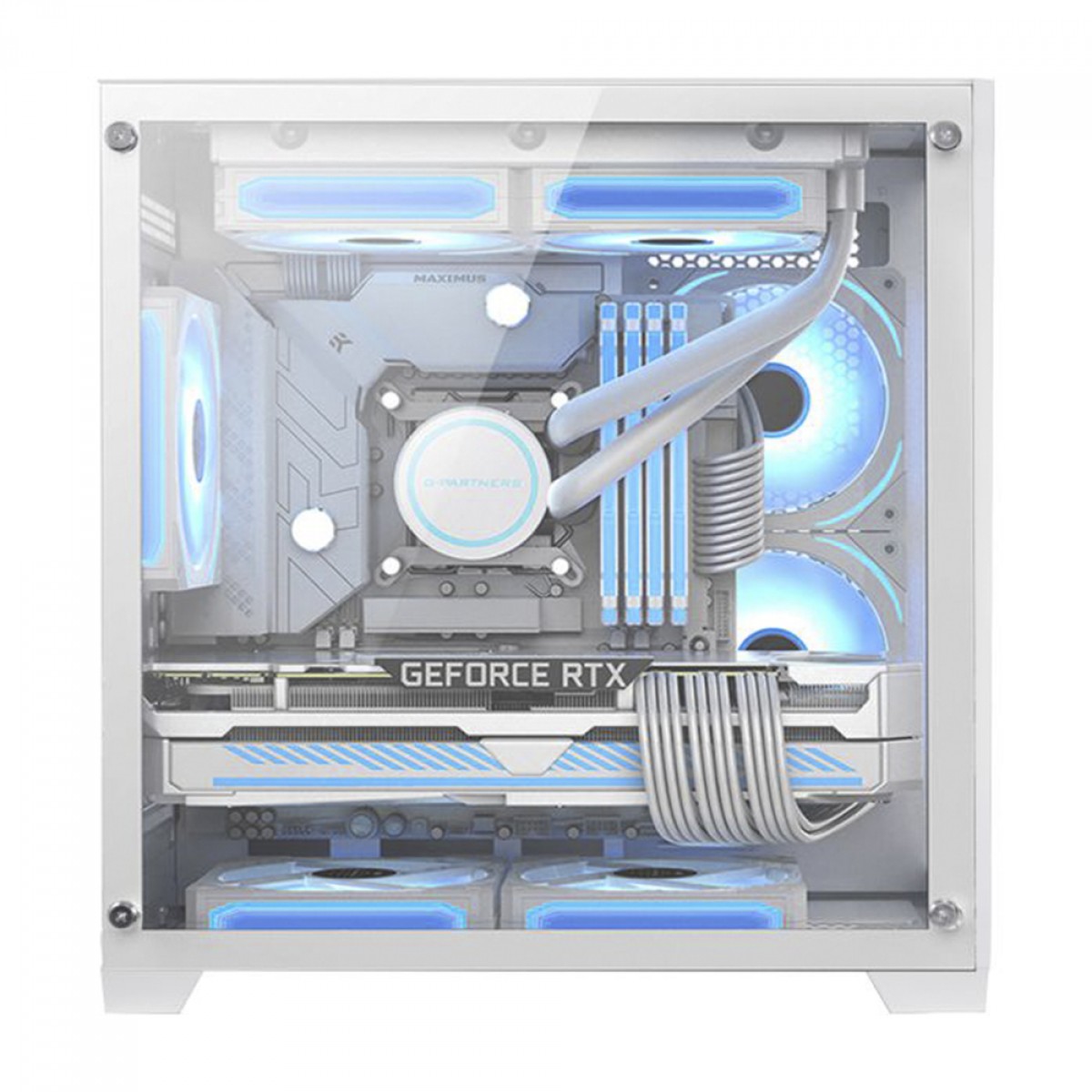 Gabinete Gamer K-MEX Space Y, Mini Tower, Vidro Temperado, M-ATX, White, Sem Fonte, Sem Fan, CGW13ARH001CB0X