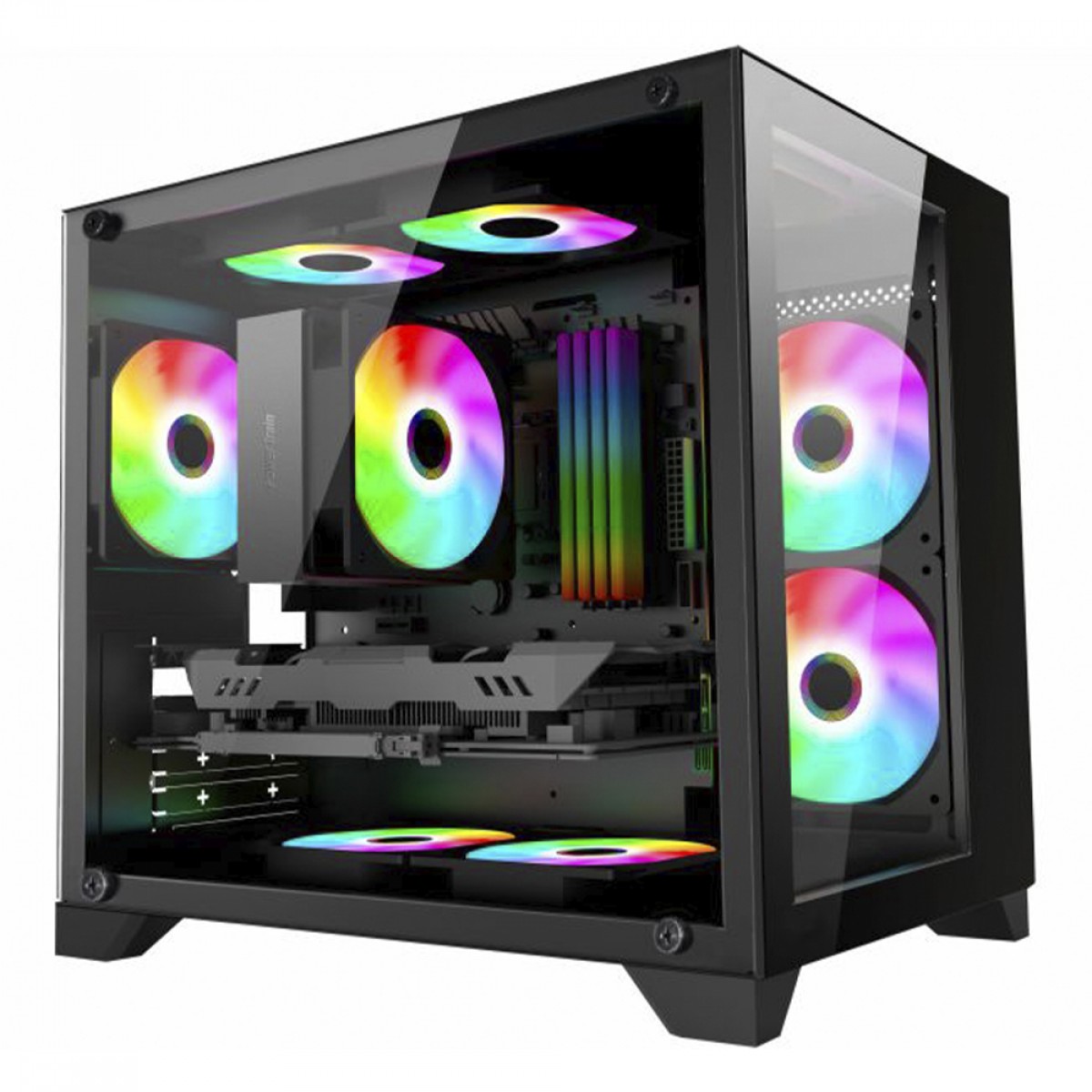 Gabinete Gamer K-MEX Space Z, Mini Tower, Vidro Temperado, M-ATX, Sem Fonte, Sem Fan, CG01ADRH001CB0X
