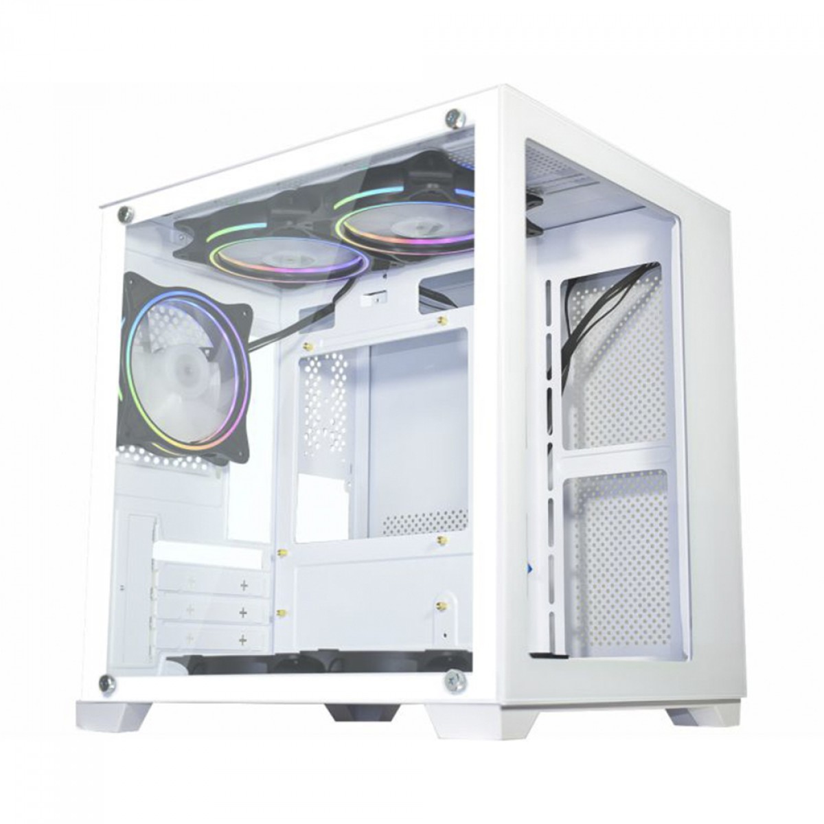 Gabinete Gamer K-MEX Space Z, White, Mini Tower, Vidro Temperado, M-ATX, Sem Fonte, Sem Fan, CGW1ADRH001CB0X