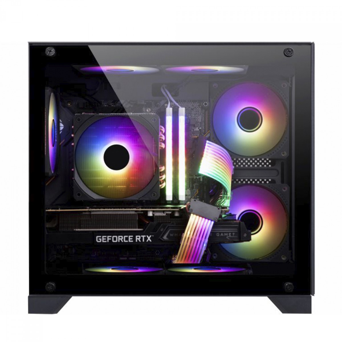 Gabinete Gamer K-MEX Space Z1, ARGB, Mini Tower, Vidro Temperado, M-ATX, Sem Fonte, Sem Fan, CG-02AD
