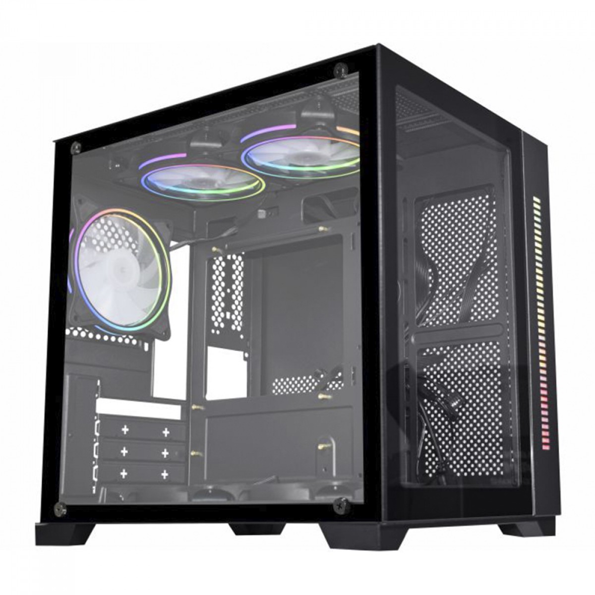 Gabinete Gamer K-MEX Space Z1, ARGB, Mini Tower, Vidro Temperado, M-ATX, Sem Fonte, Sem Fan, CG-02AD