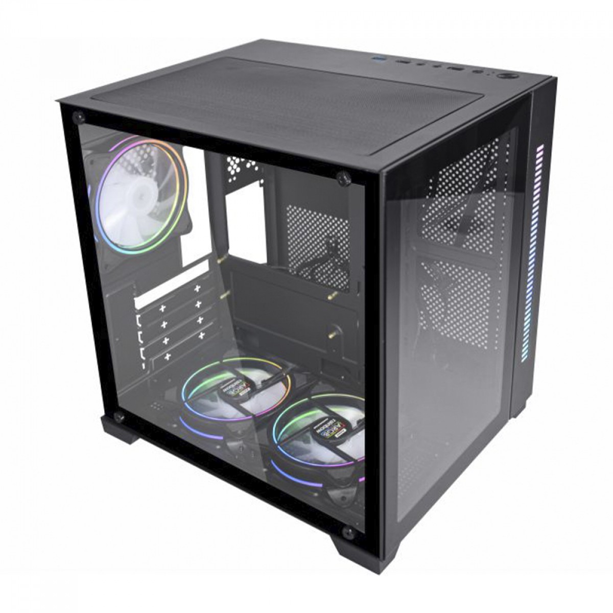 Gabinete Gamer K-MEX Space Z1, ARGB, Mini Tower, Vidro Temperado, M-ATX, Sem Fonte, Sem Fan, CG-02AD