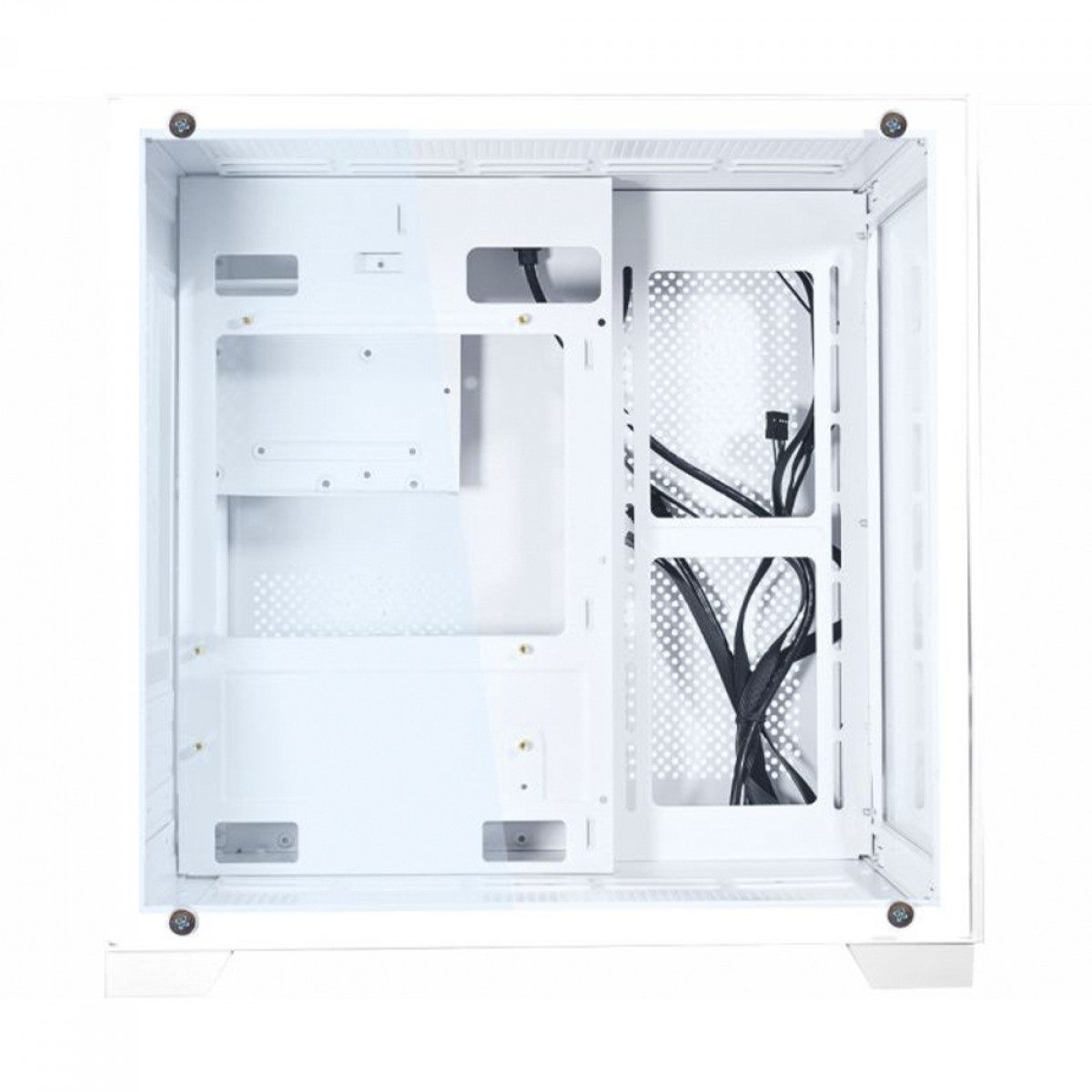 Gabinete Gamer K-MEX Space Z1, White, ARGB, Mini Tower, Vidro Temperado, M-ATX, Sem Fonte, Sem Fan, CG-W2AD